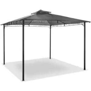 Malaga 3m Dark Grey Steel Gazebo