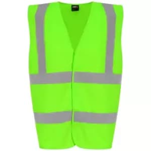 PRO RTX Unisex Adult Sleeveless Hi-Vis Vest (3XL) (Lime Green) - Lime Green
