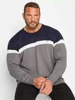 BadRhino Crew Neck Jumper - Grey, Size 3XL, Men