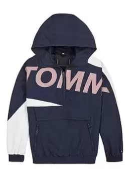Tommy Hilfiger Kids Hero Popover Jacket - Navy, Size 12 Years, Women