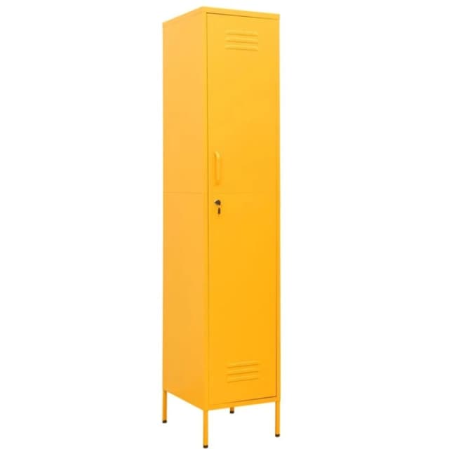 VIDAXL Locker Cabinet Mustard Yellow 35x46x180cm Steel Vidaxl 8720286565667