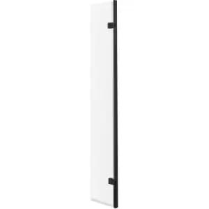 Hudson Reed 300mm x 1950mm Wetroom Hinged Return Screen with Black Fittings - WRSBP30 - Black