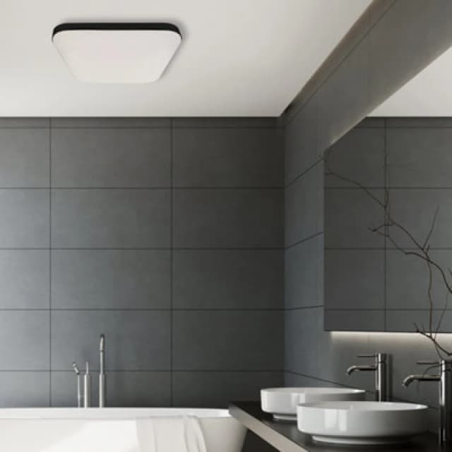 Milagro Nemo LED Auto Ceiling Lamp 33cm Robust For Indoor Outdoor Bathroom PIR Black unisex