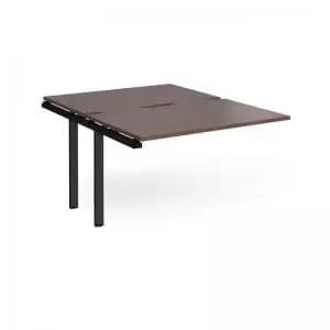 Adapt add on unit single 1200mm x 1600mm - Black frame and walnut top