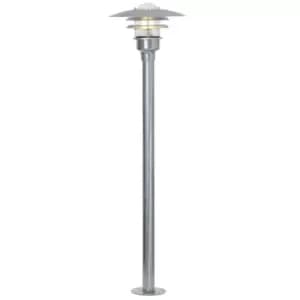 Lonstrup 32cm Outdoor Bollard Galvanized, E27, IP44