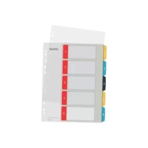 Cosy 1-5 Printable Index, Pp 5 Coloured Tabs Printed 1-5, A4 Maxi Format