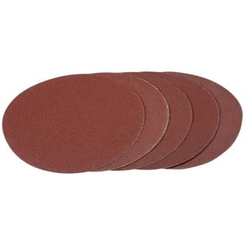 93428 - ASSORTED HOOK AND LOOP ALUMINIUM OXIDE SANDING DISCS, 180MM (PACK OF 5) - Draper