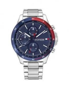 Tommy Hilfiger Bank Stainless Steel Bracelet Navy Sunray Dial Watch