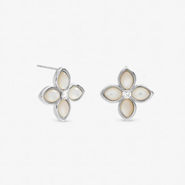 Inicio Sterling Silver Plated Mother of Pearl Studs Silver female One Size
