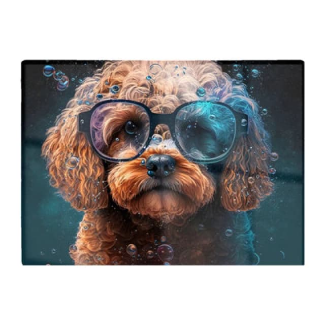 Warren Reed Designer Cavapoo Dog Face Splashart Chopping Board
