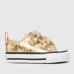 Converse Gold 2v Lo Stars Trainers Toddler