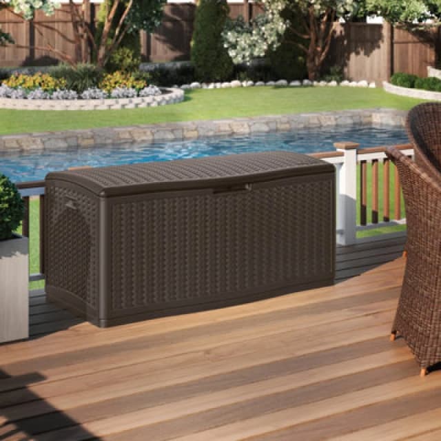 Suncast Minnesota 469L Storage Box - Java Brown, Brown BMDB12000