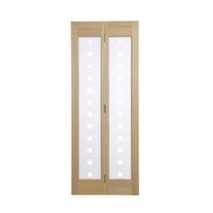 2 Panel Clear Pine Glazed Internal Bi Fold Door H1981mm W762mm