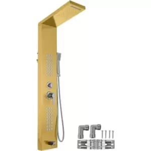 Shower Panel Column Thermostatic Tower W/ Body Jets + Waterfall Bathroom Shower