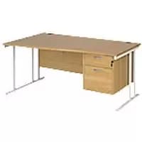 Dams International Wave Desk MC16WLP2WHO 1,600 x 725 x 800 - 990 mm
