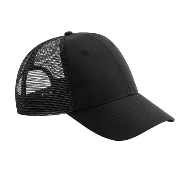 Beechfield Beechfield Men 6 Panel Trucker Cap in Black One Size Male 5063107776525