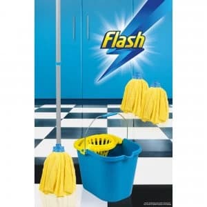 Flash 100 Percent Microfibre Mop Set