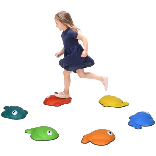 AIYAPLAY Stepping Stones Kids - 6 Pcs Balance Stepping Stones For Sensory TJ Hughes Multi 5056725565572
