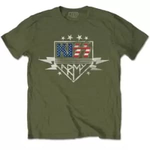KISS - Army Lightning Unisex XX-Large T-Shirt - Green
