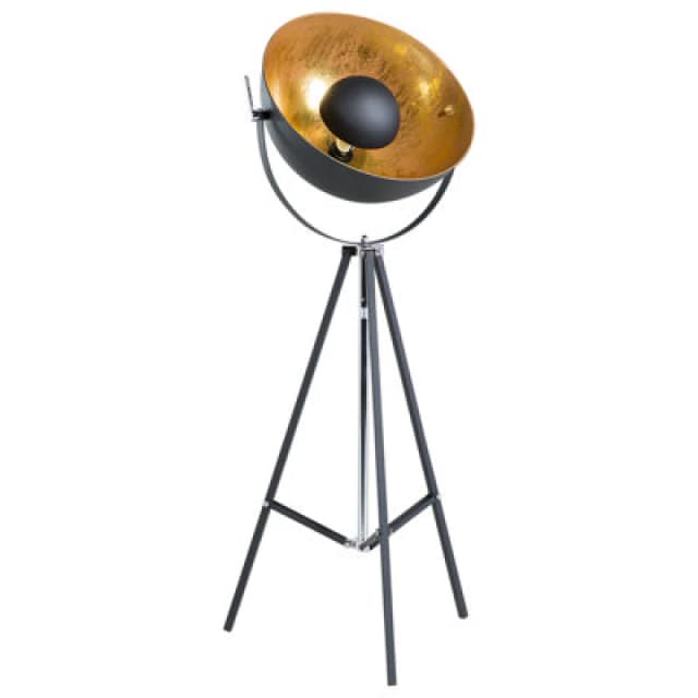 Beliani Industrial Floor Lamp Thames Metal Gold