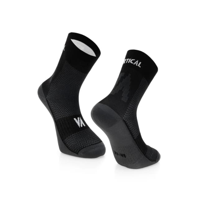 High double-layer socks Vertical Noir Unisex 36/38