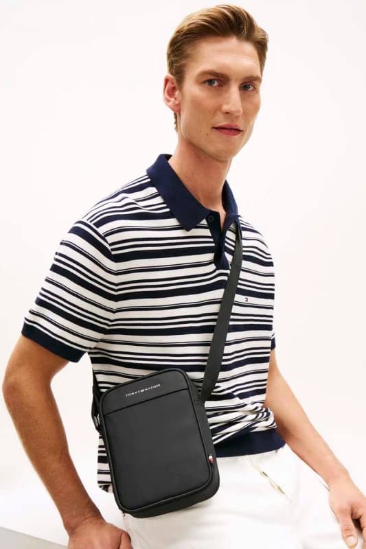 Tommy Hilfiger Mens TH Repreve Mini Reporter Black Male One Size