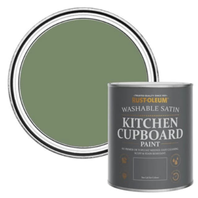 Rust-Oleum Washable Satin Finish Kitchen Cupboard Paint In All Green Green WCL6P Unisex