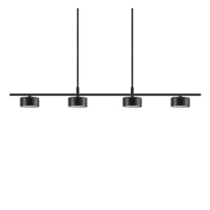 Clyde LED Dimmable Straight Bar Pendant Ceiling Light Black, 2700K