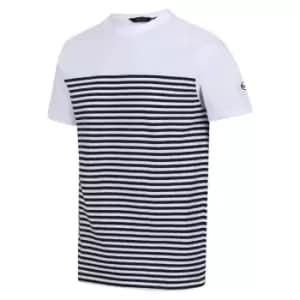 Regatta Shorebay Tshirt - White/NvyStr