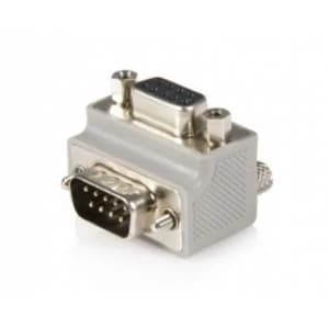 Right Angle DB9 to DB9 Serial Cable Adapter Type 2 Male to Female