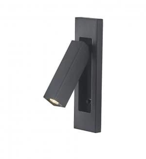 Wall Lamp, 3W LED, 3000K, 210lm, Sand Black