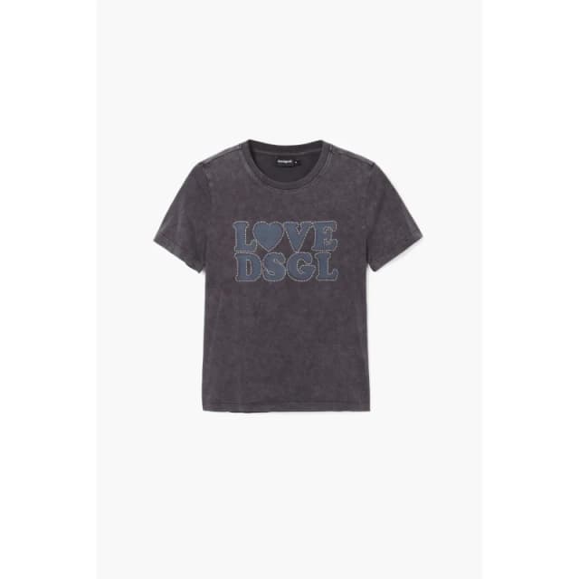 Desigual Womens T-Shirt Desigual Love Noir Female L