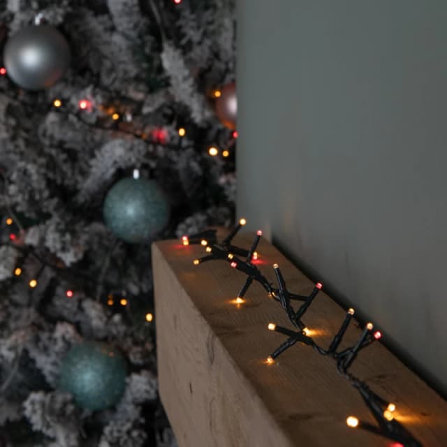 6m 240 LED TreeBrights Christmas String Lights with Timer in Red and Vintage Gold