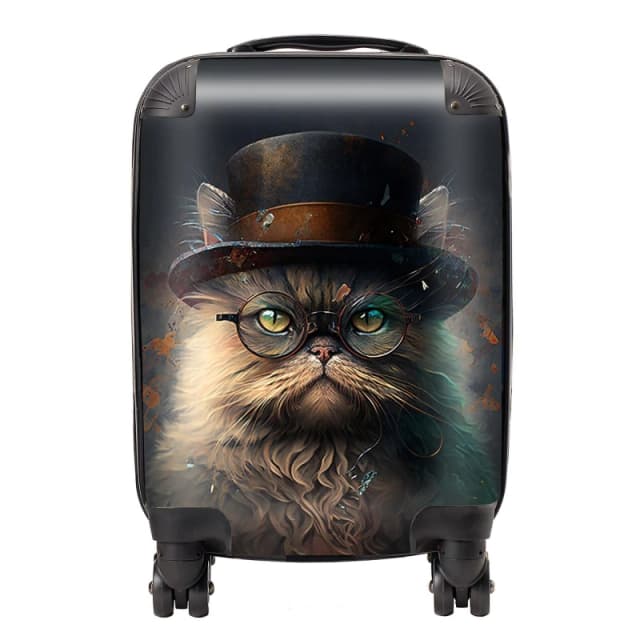 Warren Reed - Designer Persian Cat Splashart Suitcase Size: Large Multicolor Unisex Large