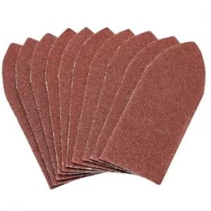 Draper Hook and Loop Aluminium Oxide Sanding Sheets, 32 x 92mm, 80 Grit (Pack of 10)
