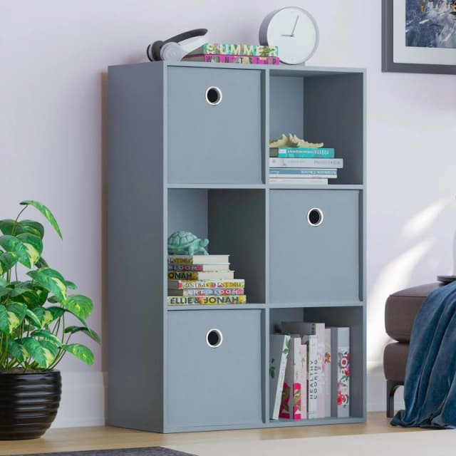 Lassic 2x3 Cube Storage Unit (G) + Set of 3 Storage Cubes Grey unisex 2x3