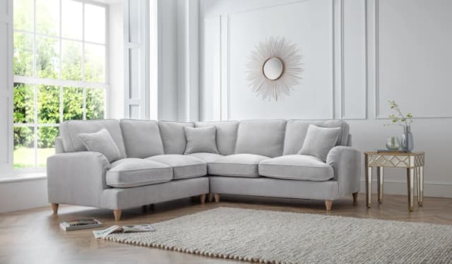 The Great Sofa Company Orla 2 Corner 2 Manhattan Ice (no cutout) in Light Grey Light Grey Unisex