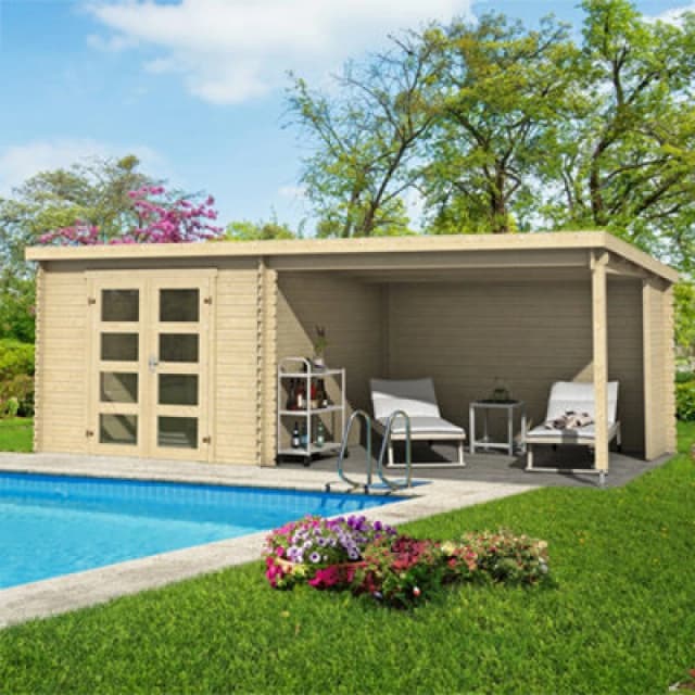 Lasita Maja Lasita Osland Novia 275 Log Cabin With Veranda - 6M X 2.7M - Summer House