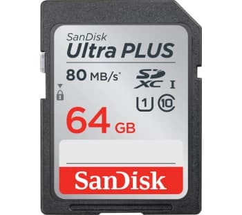 SanDisk Ultra Plus 64GB SDXC Memory Card
