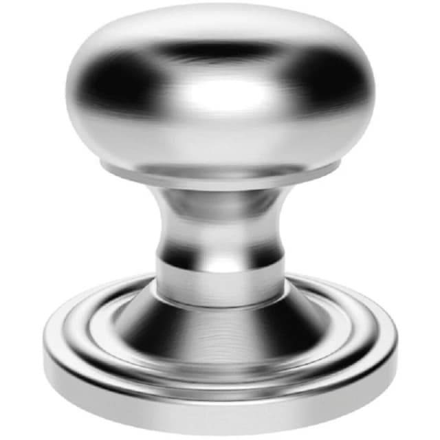 Loops PAIR Mushroom Mortice Door Knob 59mm Dia Concealed Rose Satin Chrome Multi unisex