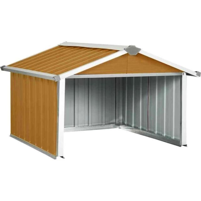 VIDAXL Garden Robot Lawnmower Shed 92x97x63cm Galvanised Steel Brown Vidaxl 8720286512791