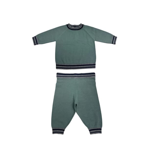 Pretty Green Kids Cotton Top and Trouser Pyjama Set Trellis male 0-3 Mnth