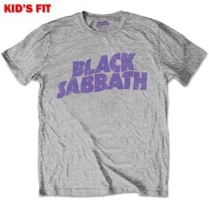 Black Sabbath - Wavy Logo Kids 11 - 12 Years T-Shirt - Grey