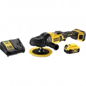 DEWALT DCM849 18V XR Brushless Rotary Polisher 2 x 5ah Li-ion Charger Case