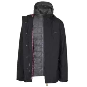 Trespass Mens Enthusiasts Waterproof Jacket (XXS) (Black)