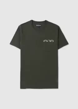 Barbour Mens Durness Pocket T-Shirt In Olive