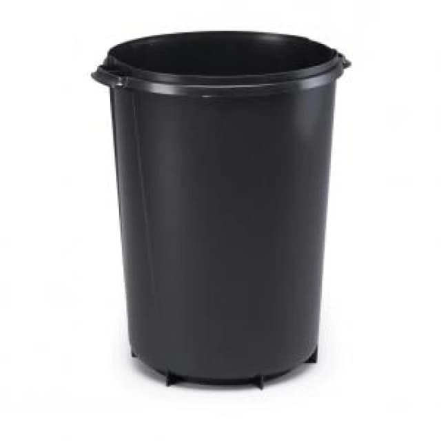 Durable DURABIN 40L Round Bin - Strong & Easy Grip Handles - Black DRBE1800519221