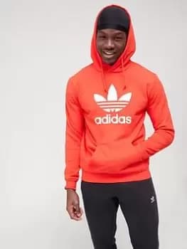 adidas Originals Trefoil Hoodie - Red/White, Size XS, Men