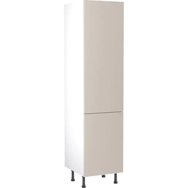 Kitchen Kit Flatpack Slab Kitchen Cabinet Tall Larder Unit Ultra Matt 500mm in Light Grey MFC