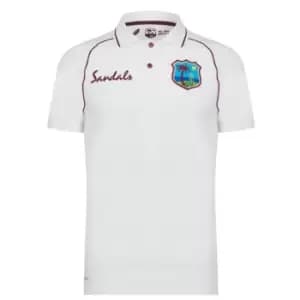 Castore West Indies Test Short Sleeve Polo Shirt - White